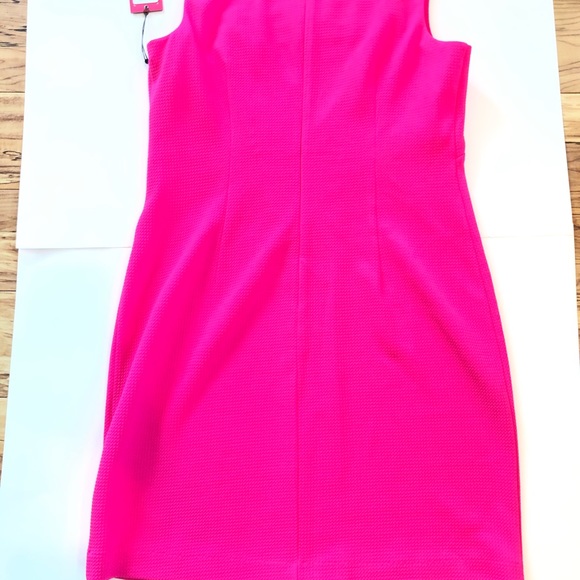 NWT Vince Camuto hot pink dress size 8 zips up bac - Picture 4 of 12